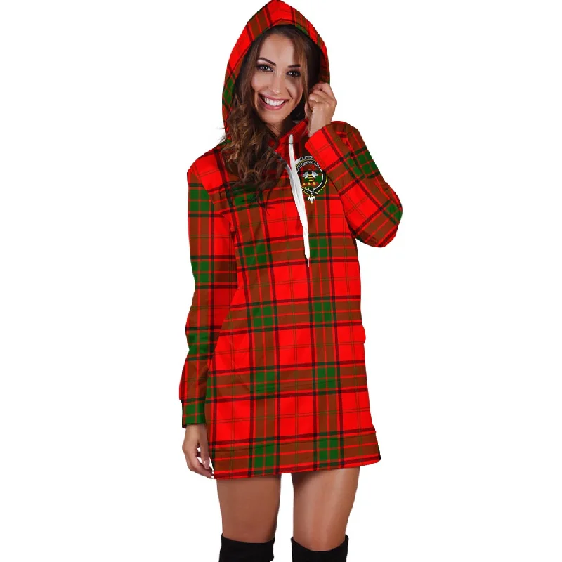 Maxtone Tartan Hoodie Dress with Family Crest Graduation unclassified dresses