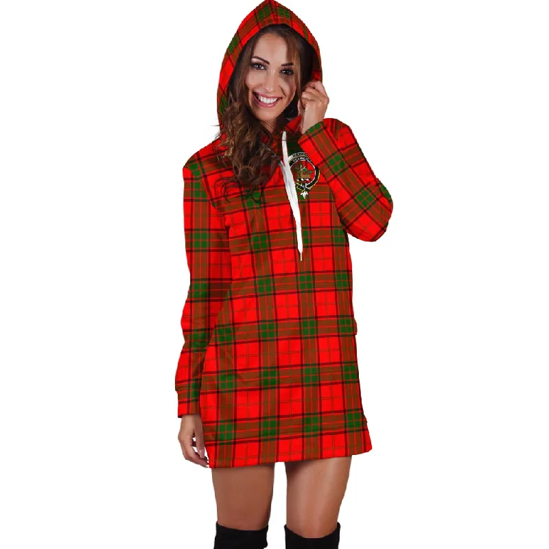 Maxwell Modern Tartan Hoodie Dress with Family Crest Fashionable unclassified dresses