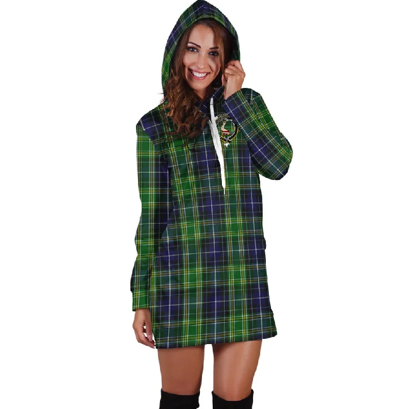 McKellar Tartan Hoodie Dress with Family Crest Embroidered unclassified dresses