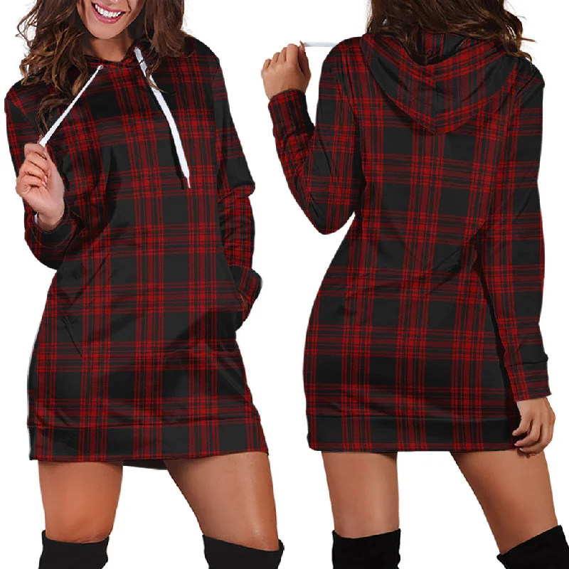 Menzies Hunting Tartan Hoodie Dress Satin unclassified dresses