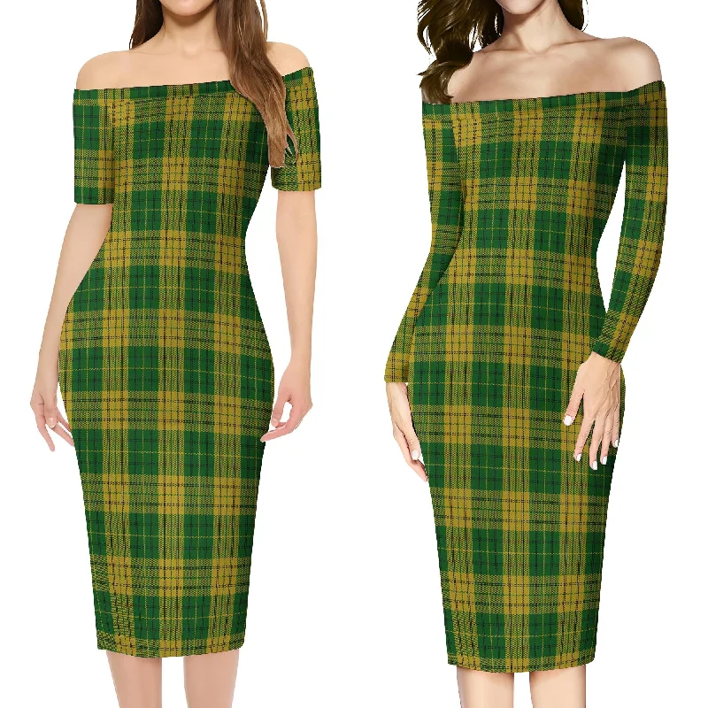 Meredith of Wales Tartan Off Shoulder Lady Dress Graduation unclassified dresses