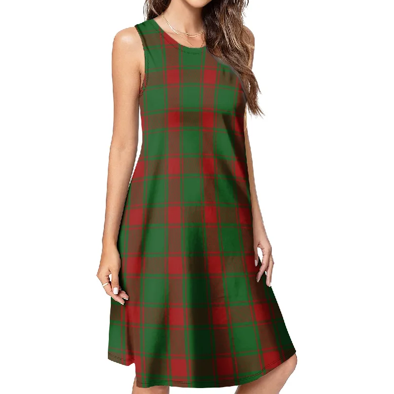 Middleton Tartan Womens Casual Dresses Sleeveless unclassified dresses