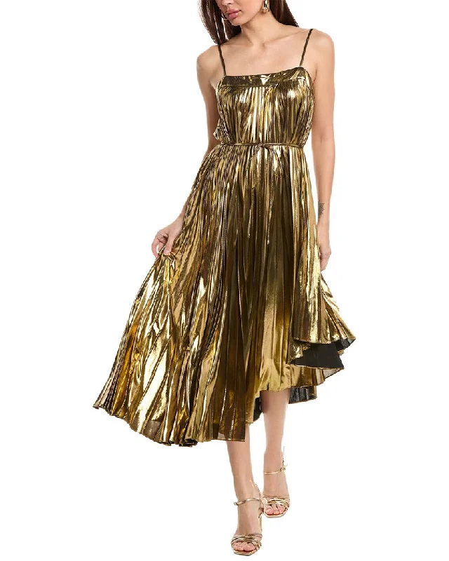 Milly Irene Solid Metallic Dress Petite unclassified dresses