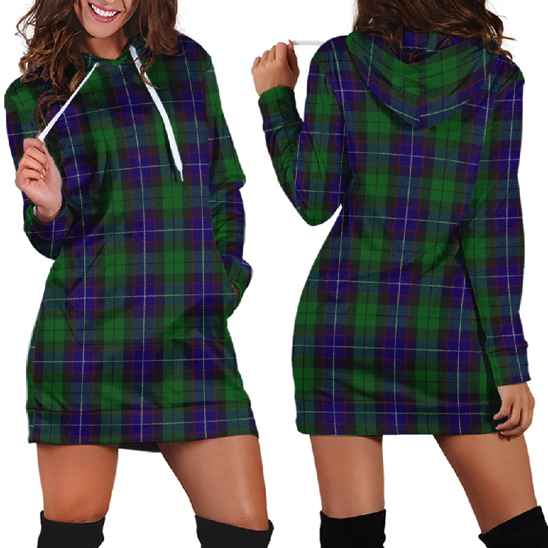 Mitchell Tartan Hoodie Dress Ruched unclassified dresses