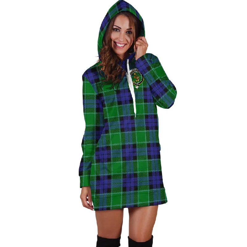 Monteith Tartan Hoodie Dress with Family Crest Budget-friendly unclassified dresses