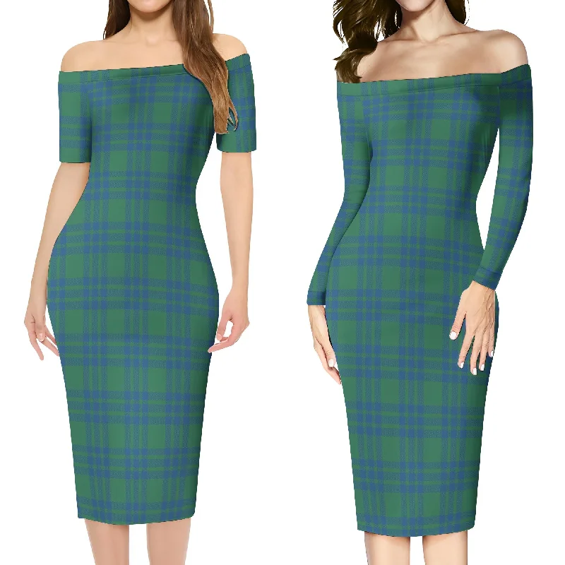 Montgomery Ancient Tartan Off Shoulder Lady Dress Luxury unclassified dresses