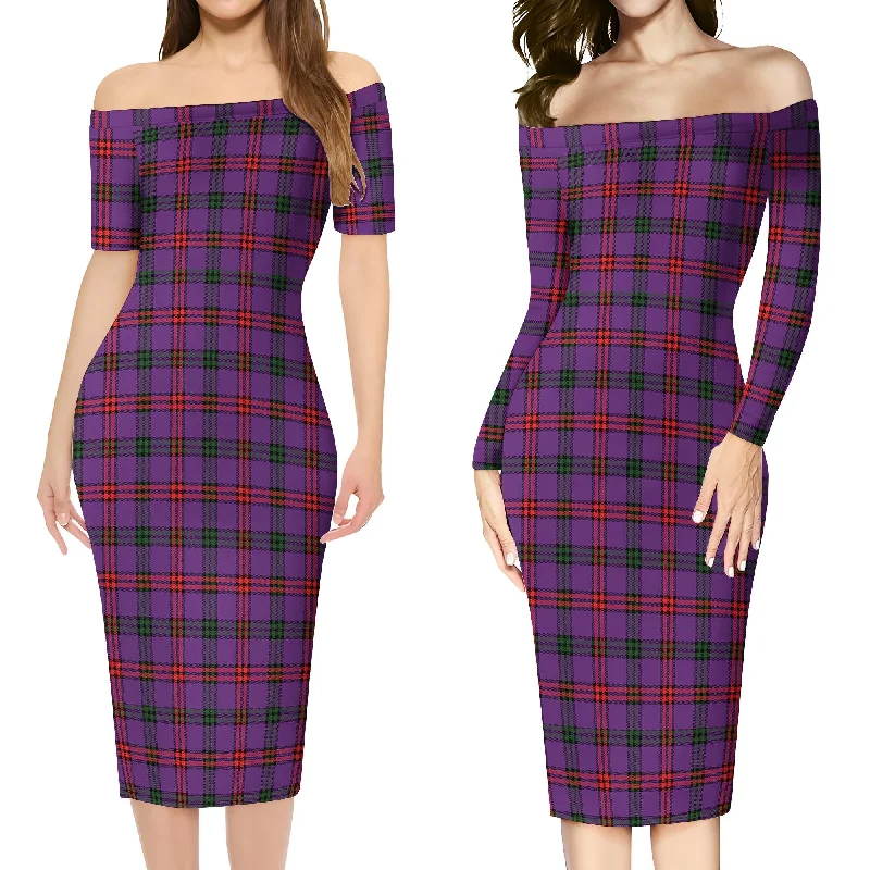 Montgomery Tartan Off Shoulder Lady Dress Y2K unclassified dresses