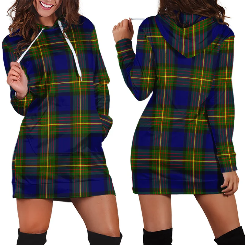 Moore Tartan Hoodie Dress Beaded unclassified dresses