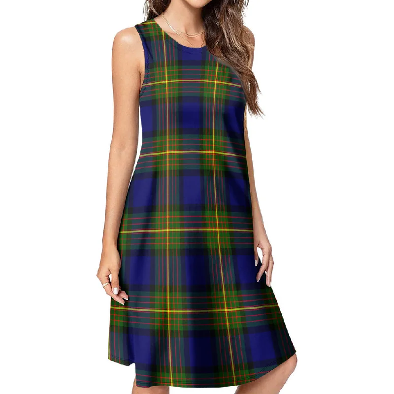 Moore Tartan Womens Casual Dresses Earthy tone unclassified dresses