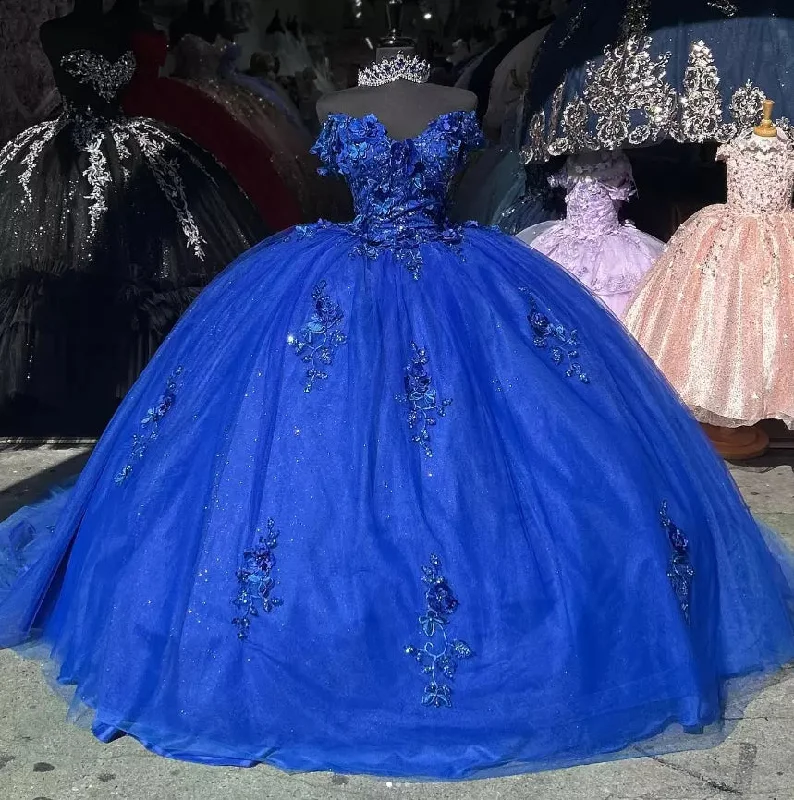 Off the Shoulder Royal Blue Quinceanera Dresses with Appliques Spring unclassified dresses