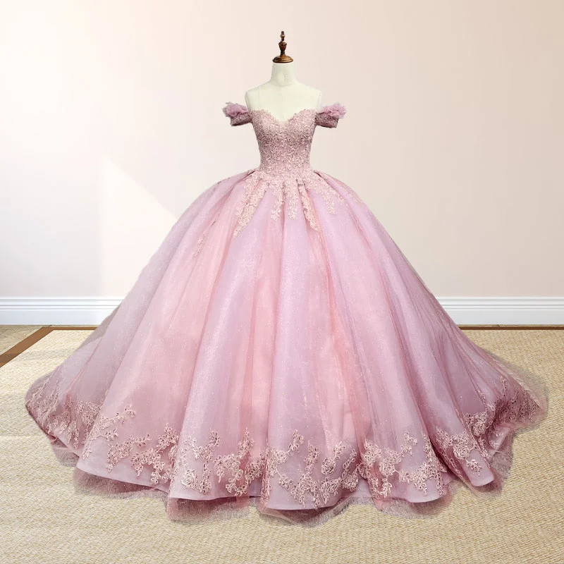 Pink Ball Gown Off the Shoulder Quinceanera Dresses Lounge unclassified dresses