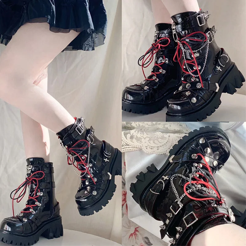 Punk skull Martin boots yv31393 Boho unclassified dresses