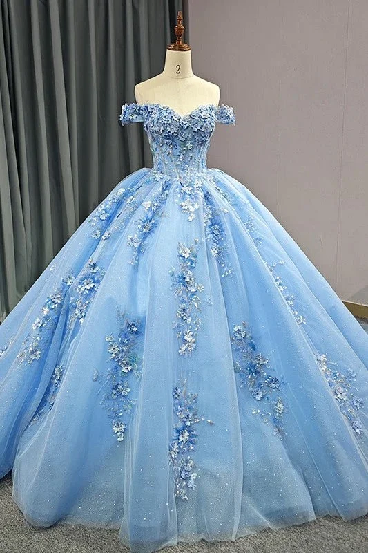 Quinceanera Dress Elegant Sweetheart Off-the-shoulder Appliques Ball Gown Office unclassified dresses