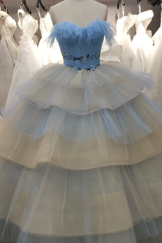 Quinceanera Dress Novelty Elegant Quinceanera Dress White Ruffles Strapless Ball Gown Evening Dress Dark color unclassified dresses