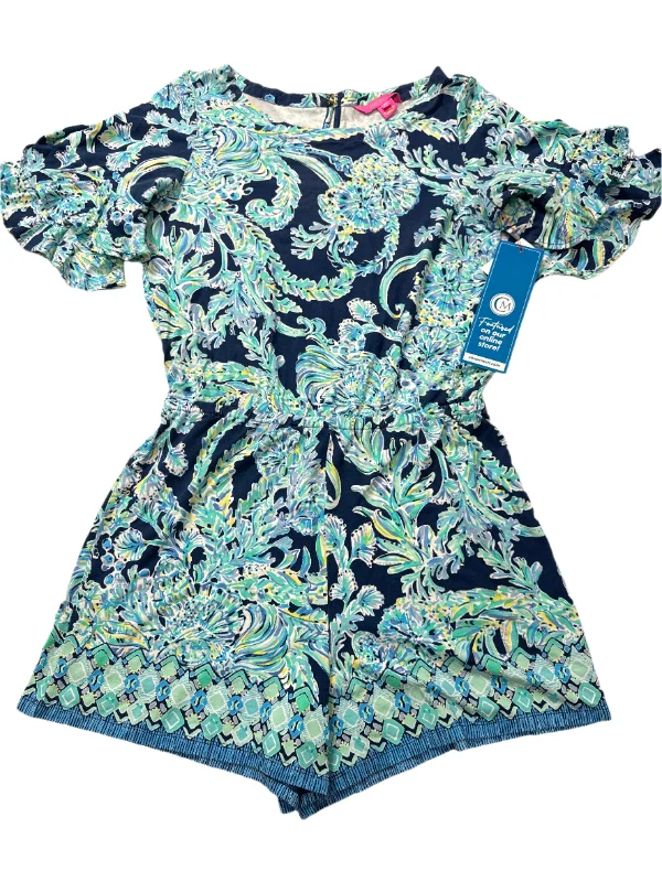 Romper By Lilly Pulitzer In Blue, Size: M Soft fabric unclassified dresses