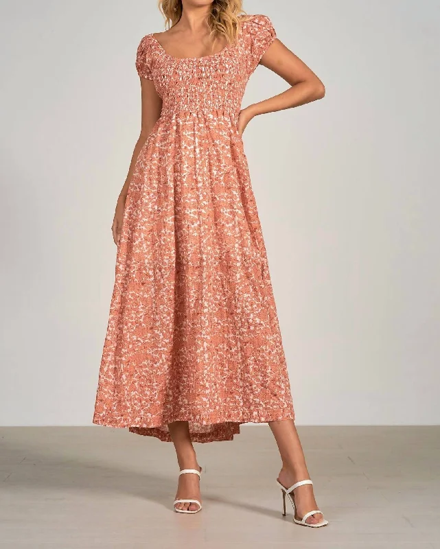 Santa Fe Dress In Salmon Beaded unclassified dresses