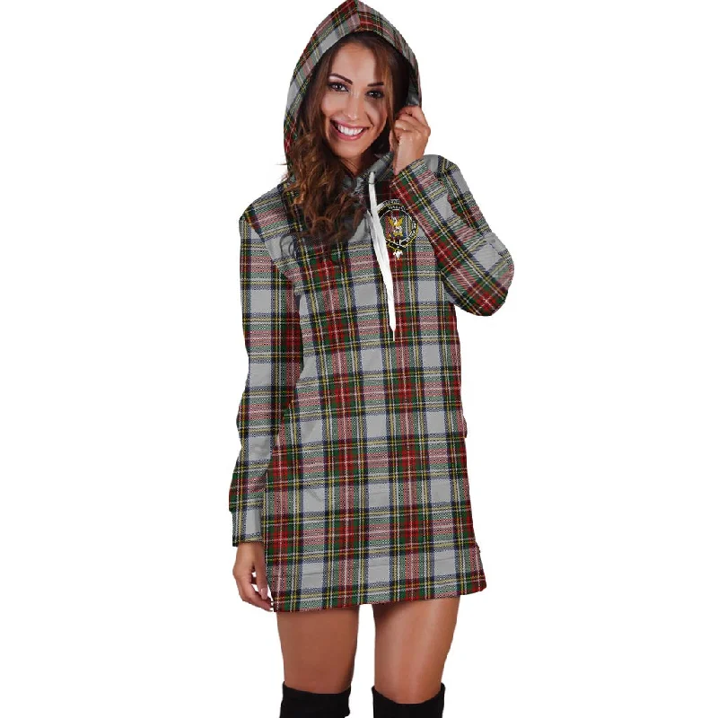 Stewart Dress Tartan Hoodie Dress with Family Crest Everyday wear unclassified dresses