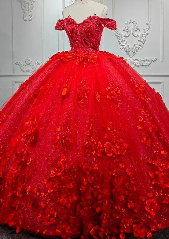 Sweet Valentine Red Quinceanera Dress Chiffon unclassified dresses