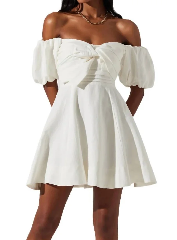 Ula Dress In White Corset unclassified dresses