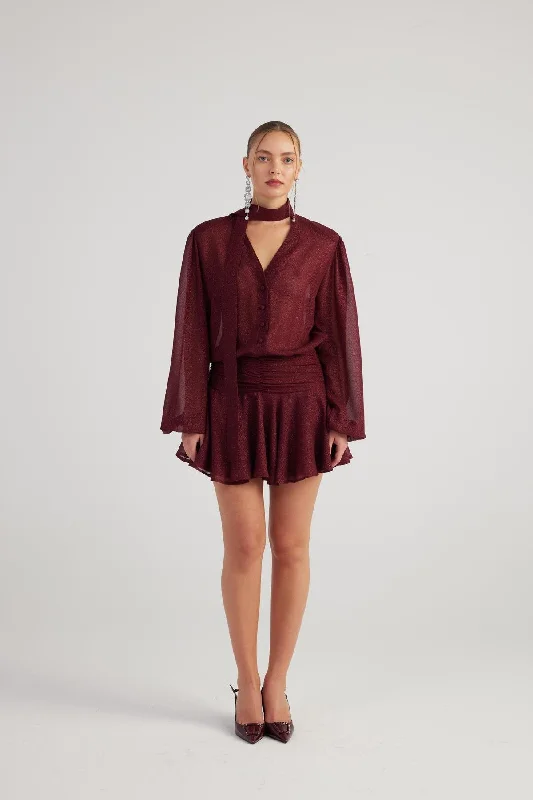 Vanesa Dress Burgundy Vintage unclassified dresses