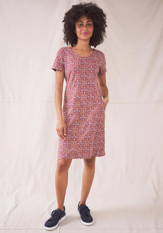 White Stuff Selina Printed A-line Dress, Plum Multi Chiffon unclassified dresses