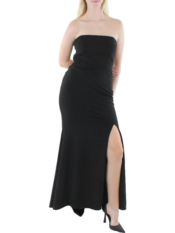 Womens Embellished Slit Evening Dress Unique unclassified dresses