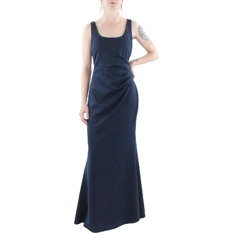 Womens Knit Sleeveless Evening Dress Tulle unclassified dresses