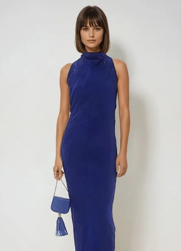 Kore Maxi Dress Yves Klein Blue Long Floral Skirt