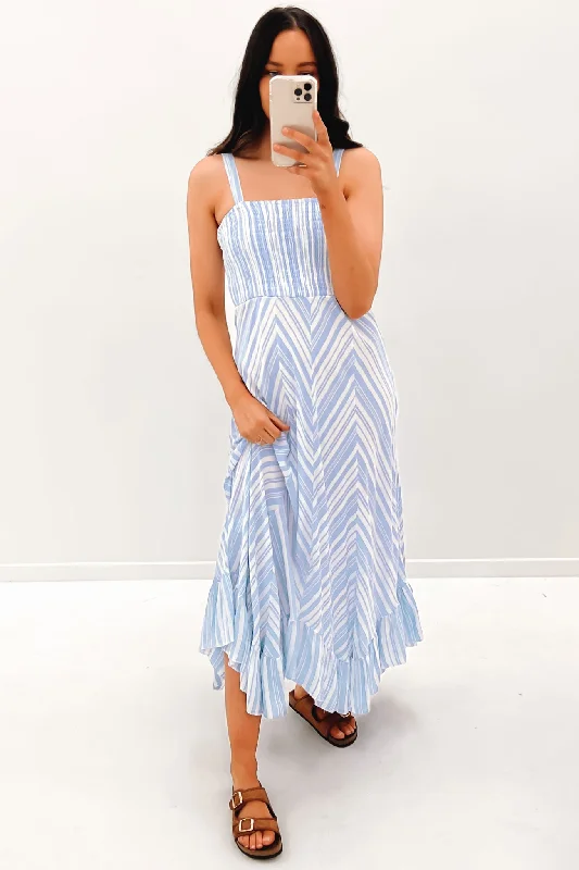 Leonie Midi Dress Blue Midi Skirt Dress